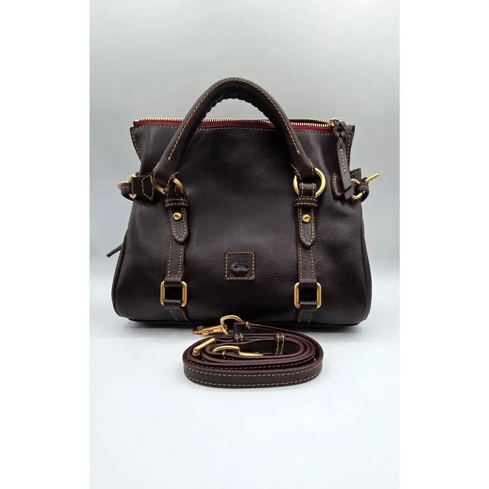 Dooney & Bourke Florentine Satchel 8L979 BM T Moro Brown Leather NWT Crossbody - Picture 4 of 16